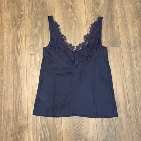 Blue “Silk” like top - Picture 2 of 2